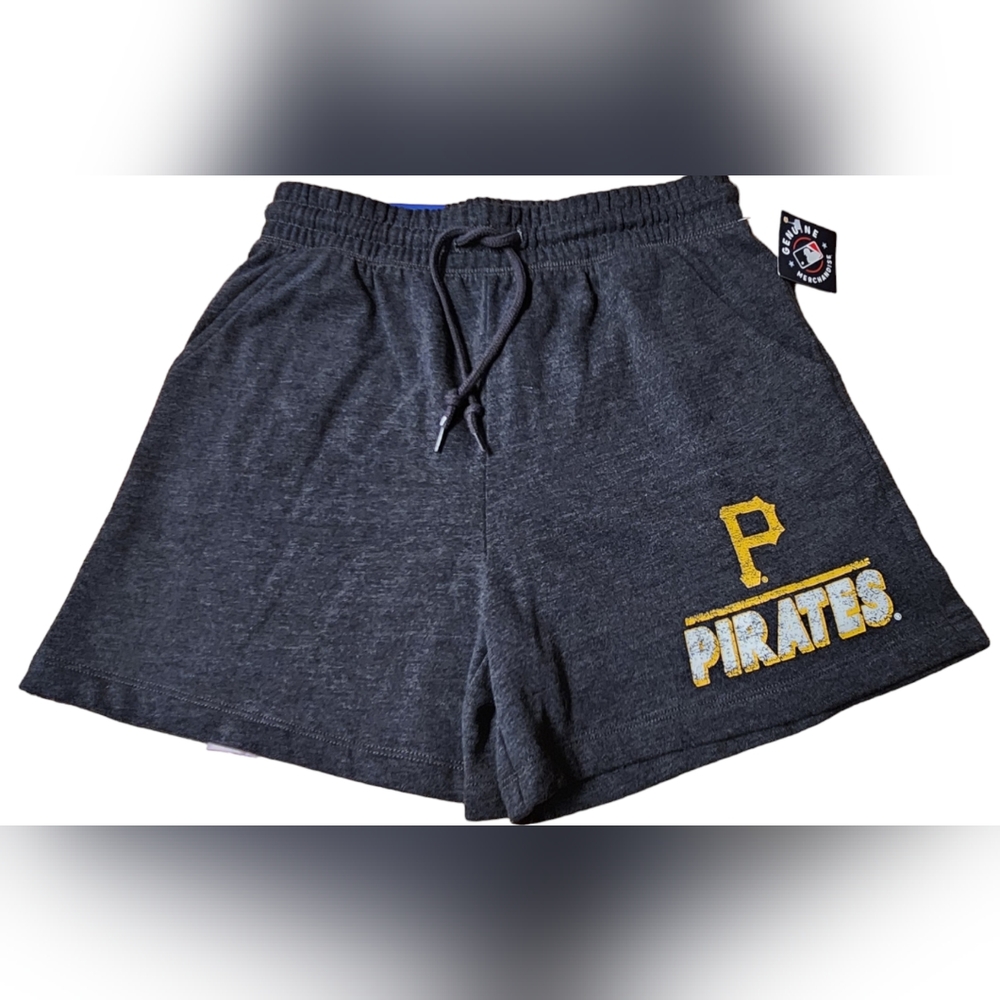 Campus Lifestyle MLB Pittsburgh Pirates Distressed Logo Sweat Shorts
